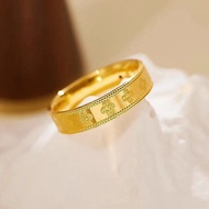 AA5 916 Cincin Bajet Belah Rotan/ Four-leaf Clover Ring Lucky Ring gold 916
