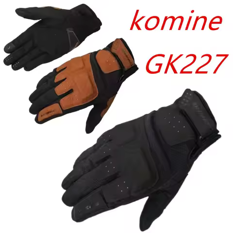 Komine GK 227 Motocycle Gloves Top Brown Moto Glove Off Road Mx Enduro Motor Bike Gloves