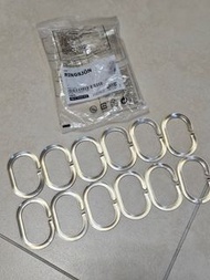 Ringsjon Shower Curtain Rings, Clear, Set of 12 浴簾環，透明，12個 裝