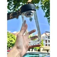 Double-layer insulated podium glass bottle with tea core CASAVA 350ml