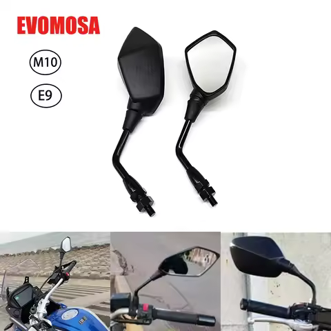 M10 Motorcycle Rearview Mirrors For Kawasaki KLX125 KLX150 KLX250 /S/SF KLX150L KLX300 /SM KLR650 Z1