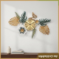 [Toolroom] Artistic Design Metal Ginkgo Foliage Timepiece Large Size Ginkgo Foliage Wall Timepiece