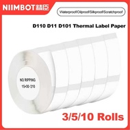 Niimbot D11 D110 Paper Rolls Thermal Printer Waterproof Self Adhesive Date Pr 15mm*30mm D101 Label S
