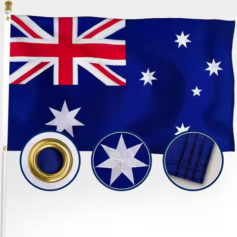 Flagnshow 100% Noly Embroider Australia Australian Flag