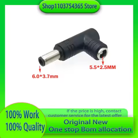 1pc 5.5*2.5mm to 6.0*3.7mm 6037 Plug DC Power Adapter Converter 240W Laptop Charger Connector for AS