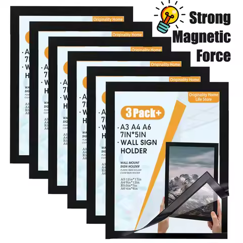 A6/A4/A3 Magnetic Picture Frame Magnetic Photo Frame Frigerator Self Adhesive Display Picture Frames
