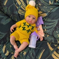 33 ซม.เปิดตาสาว Loulou ซิลิโคน Reborn ตุ๊กตาทารกสามารถเปิดปาก 3D ทาสีผิว ของขวัญสะสมสําหรับเด็ก Keep