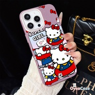 Hello Kitty "Super Girl" IMD Glitter Case For Realme 10 9i 8i 8 7 Pro 7i Global 6 6S 6i 5 5S 5i 2 Pr