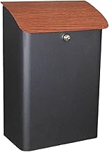 SJZLMB Wall Mounted Smart Parcel Drop Box, Metal Weatherproof Outdoor Letterbox, Mailbox Post Box Wa