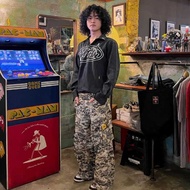 KEMEJA WP Company - Boxy Insert Black WorkShirt Stripe Long Sleeve Shirt