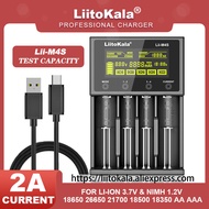 LiitoKala Lii-M4S 3.7V 18650 26650 21700 14500 18350 20700 17500 1.2V AA AAA A C LCD Multifunctional Lithium Battery Charger