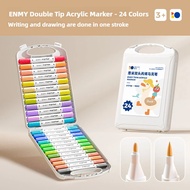ENMY 12-80 Colors Dual Tip Acrylic Marker Pen Coloring Pen Highlight Acrylic Marker Office Supplies