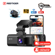 REDTIGER F7N 4K Front & Rear Dash Cam WiFi GPS 24H Parking Mode Car DVR (Without Memory Card)