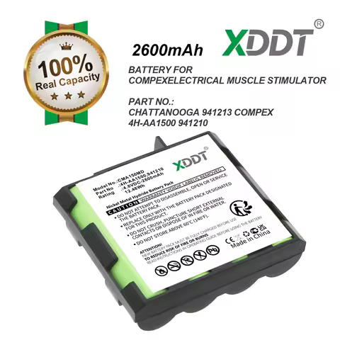 2600mAh Medical Battery Compex 4H-AA1500 941210 Phyiso Rehab Theta Mi-Sport MI-Fitness Runner Long-L