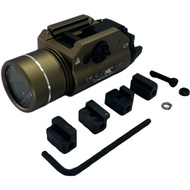 ไฟฉายยุทธวิธี TLR1 โลหะผสมอลูมิเนียม 800 ลูเมนส์ LED ไฟแฟลช 20 มม. สำหรับ GLOCK 17 ไฟฉายส่องสว่างแบบ