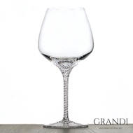 【GRANDI】鳳凰座無鉛水晶 施華洛世奇水鑽紅酒杯467ml(2入組)