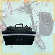 [Perfk] Folding Bike Basket Multi Purpose Carrier Bike Basket for Outdoor Shopping Picnic Camping