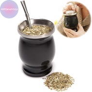 Alittlesetrtop Yerba Mate Gourd Set Double-Wall Stainless Steel Mate Tea Cup and illa Set SG