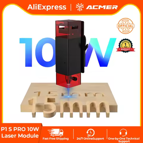 ACMER 10W Laser Head Upgrade Kit for Blue Diode CNC P1 S Pro Laser Engraving and Cutting Machines Pl