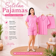 Piyama Wanita celana pendek Premium | Bahan Adem & Lembut Setelan Piyama Wanita Dewasa Premium | Hom