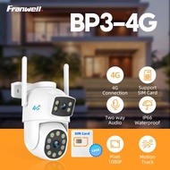 Franwell 8MP BP3 4G Sim Card Waterproof CCTV Wireless Outdoor PTZ Speed Dome Smart IP Camera 360 IR 