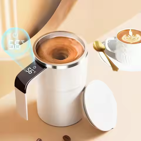 Rechargeable Automatic Magnetic Stirring Coffee Mug,Magnetic Automatic Stirring Cup, Electric Portab