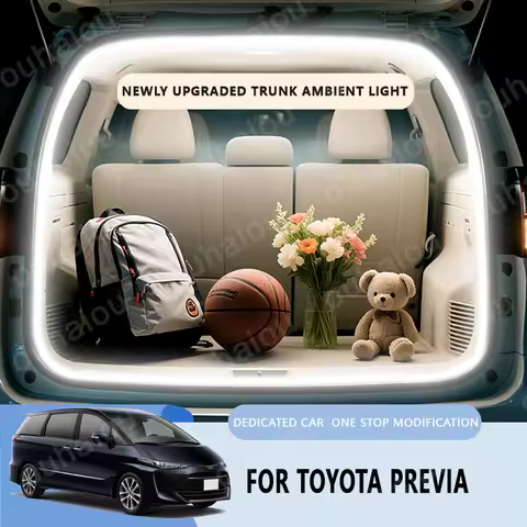 For Toyota Previa Tarago Estima trunk light modification light Atmosphere lights White warm white Re