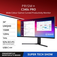 PRISM+ C340c PRO | 34" UWQHD ultrawide 120Hz Curved Monitor