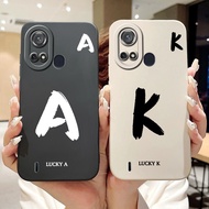 ITEL A49 Play A631L Cover ITEL A58 Lite Case Simple Fashion Letters A-Z Pattern Design Silicone Shoc