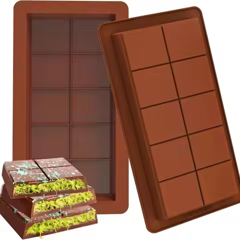 Chocolate Bar Molds Silicone Bars Break Apart Wax Melt Mould Easy Release Rectangle Durable for Prot