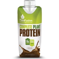 [USA]_PlantFusion Complete Ready to Drink Plant Based Protein Shake, Chocolate, 11 oz Carton, 12 Cou