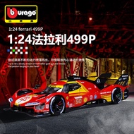 Toy Model Car Model Better Than Mega 1: 24 Ferrari LeMan 499P Simulation Racing Car Model Ornaments 