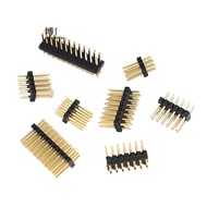 1.27mm Double Row Straight Plug Pin 1.27 Pin 2 * 3/4/5/6/8/10/12/20/30/40P Gold-Plated 2 * 3P 2.4 * 
