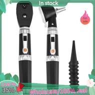 2 in 1 Professional Diagnostic Ear Eye Care LED Fiber Otoscope Ophthalmoscope Tool Sets