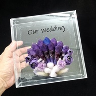 ❤❤8x8 Frame Acrylic Duit Hantaran Kahwin / transparent 8x8 inch