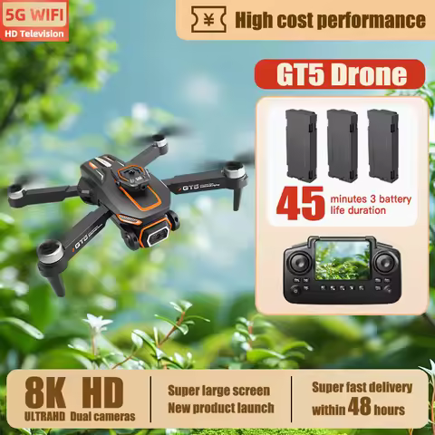 For Xiaomi GT5 Mini Drone Professional 4K Dual Camera 5G WIFI FPV Brushless Motor Avoidance Foldable
