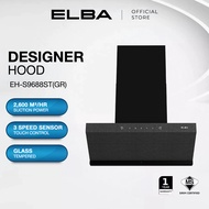 ELBA Designer Hood EH-S9688ST(GR) – 2,600m³/hr Suction, Gesture Motion Sensor, Heat Cleaning Functio