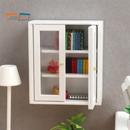 1:12 Dollhouse Miniature White Wall Cabinet Hanging Storage Organizer Cupboard Dollhouse Furniture Decor Toy