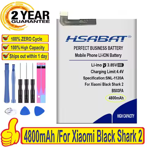 BSO1FA BS08FA BS03FA BSO3FA Battery for Xiaomi Black Shark 2 Shark2 /Black Shark 2 Pro Shark 4 Hello