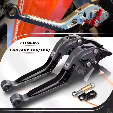 For Honda ADV150/ADV160 2019-Present Parking Brake Lever Set Folding Handle Levers with Parking Lock
