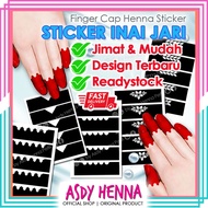 [READYSTOCK] Sticker Inai Jari Finger Cap Celup Pengantin DIY ASDY Henna