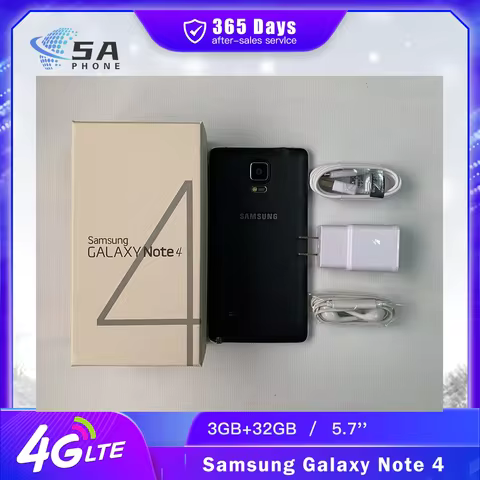Original Samsung Galaxy Note 4 N910A N910F N910V 4G Mobile Phone 5.7'' 3GB RAM 32GB ROM CellPhone 16