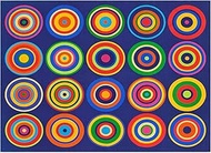 Large Blue Classroom Rug Colorful Sit Spots Classroom Rugs for Preschool Non Slip Floor Carpet Fun P