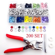 Set Of Snap Button Pliers Tool Snap Iron Button Plier Fastener 200pcs 10colors