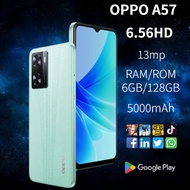 OPPO A57 100 % ของแท้ (การชาร์จเร็ว) 20 W สมาร์ทโฟน RAM 6GB ROM 128GB 6.56 "หน้าจอ"