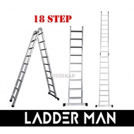 18 STEP ALUMINIUM TWO WAY MULTIPURPOSE LADDER