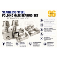 96HARDWARE Stainless Steel Auto Folding Gate Roller Set / Gate Door