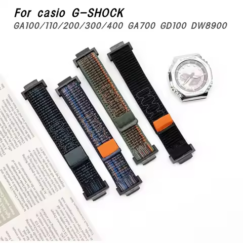 Nylon Watch Strap For Casio G-SHOCK GA100 110 200 300 400 GA700 GD100 DW8900 DW5600 Men's sport Brac