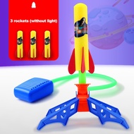 LED Skyrocket Flying Blaster Rocket Launcher Air Rocket for Kids Toys -Catapult Bubble Airplane Toys