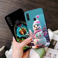 Huawei y6p / huawei y6p 2020 case with cute snowman print